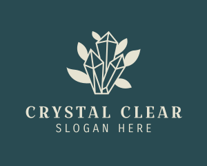 Gemstone Leaf Glam logo design