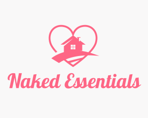 Pink Heart Home logo design