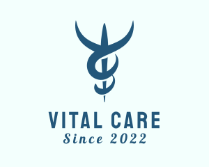 Blue Healthcare Caduceus logo