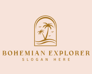 Bohemian Palm Tree logo design