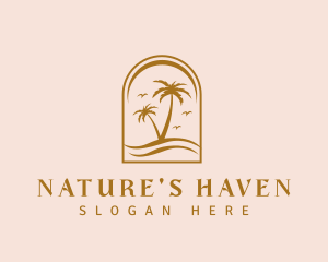 Bohemian Palm Tree logo design