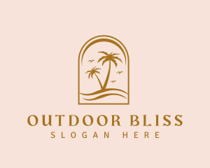 Bohemian Palm Tree logo design