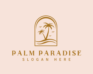 Bohemian Palm Tree logo design