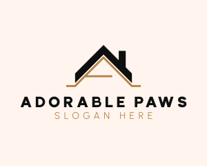 Residential Roof Letter A logo design