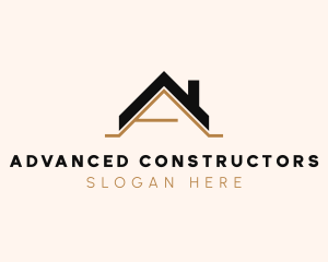 Residential Roof Letter A logo design