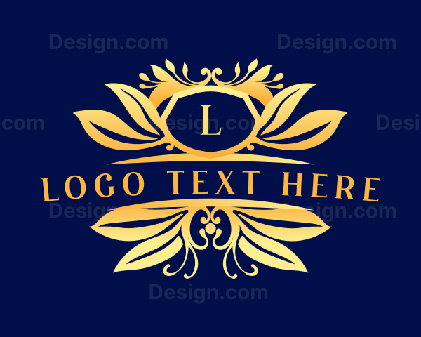 Floral Ornamental Shield Logo