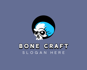 Skull Bone Skeleton logo design