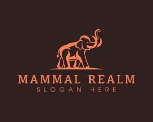 Mammoth Elephant Prehistoric logo