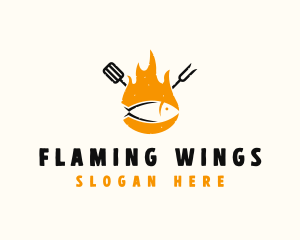 Fish Grill BBQ logo design