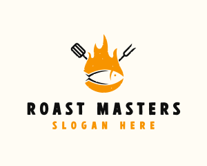 Fish Grill BBQ logo design