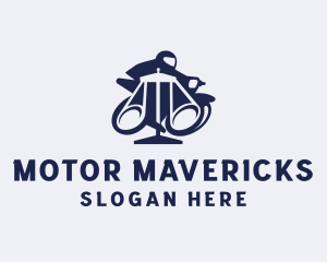 Motorcycle Rider Scale logo design