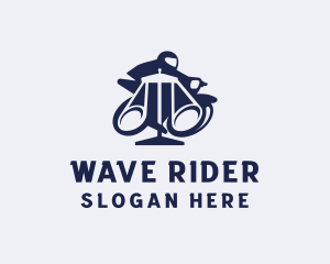 Motorcycle Rider Scale logo design