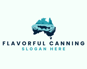 Australia Platypus River logo design