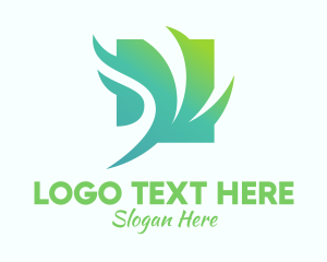 Green Windy Leaves  logo