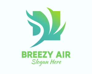 Green Windy Leaves  logo