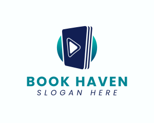 Media Library Book logo design