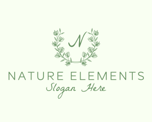 Nature Leaf Flower Decor logo design