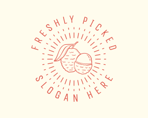 Fruit Lychee Farm logo design