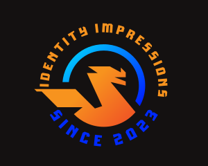 Mythical Dragon Character logo