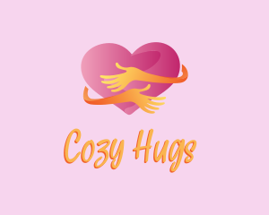 Heart Hug Love logo design