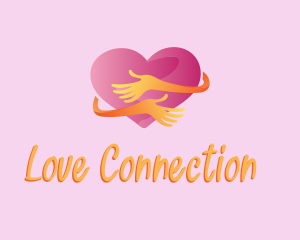 Heart Hug Love logo design