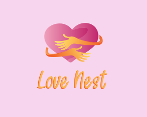 Heart Hug Love logo design