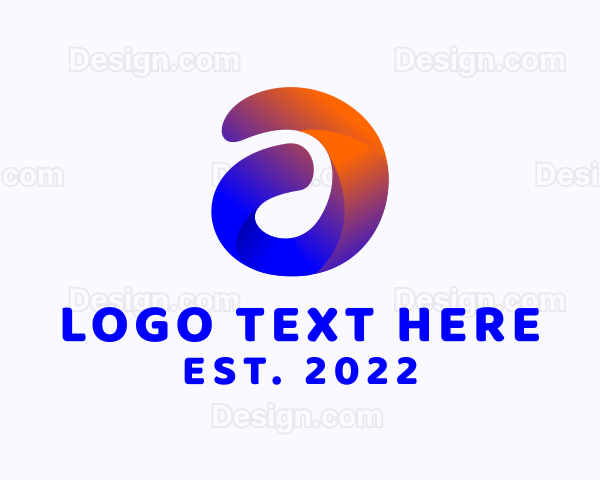 Gradient Swirl Letter O Logo