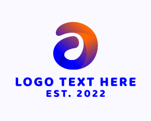 Gradient Swirl Letter O logo
