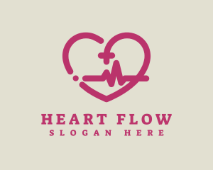 Medical Heart Heartbeat logo