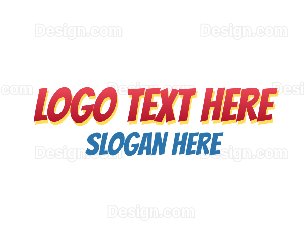 Comic Book Cartoon Logo