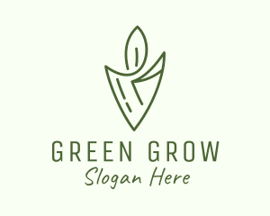 Green Leaf Candle logo design