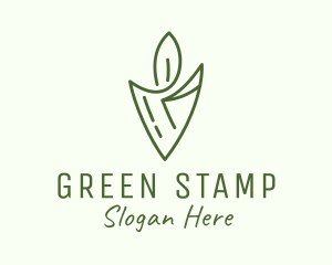 Green Leaf Candle logo design