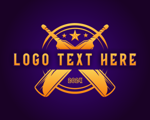 Sports Cricket Bat logo