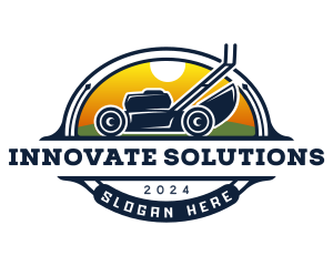 Lawn Mower Landscaping Garden logo