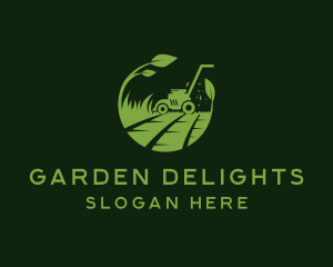 Organic Lawn Mower logo design