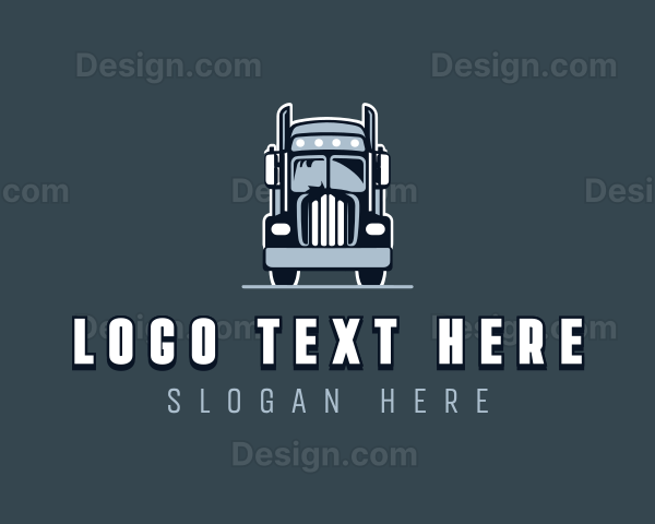 Cargo Hauling Truck Logo