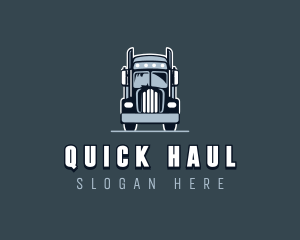 Cargo Hauling Truck Logo