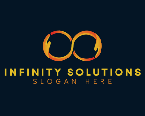 Infinity Unity Hands logo design