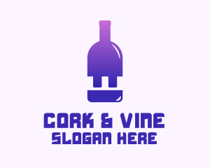 Wine Bottle Plug logo design