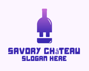 Wine Bottle Plug logo design