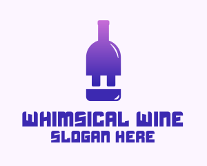 Wine Bottle Plug logo design