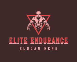 Strong Muscle Man logo design