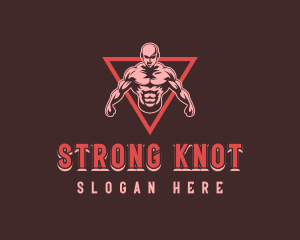 Strong Muscle Man logo design