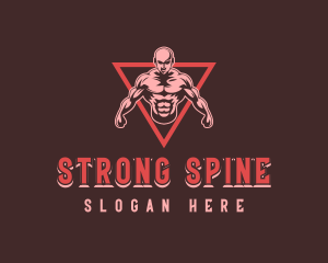 Strong Muscle Man logo design