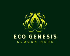 Eco Leaf Botanical logo design