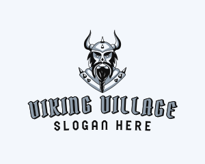 Evil Viking Warrior logo design