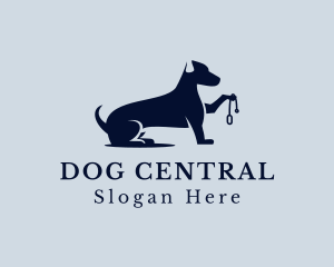 Dog Leash Pet logo design