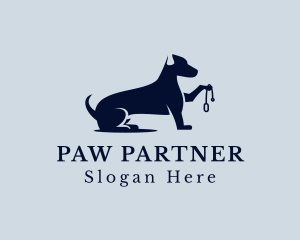 Dog Leash Pet logo design