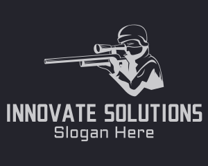 Soldier Sniper Hunter Logo