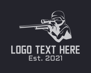 Shooter - Soldier Sniper Hunter logo design